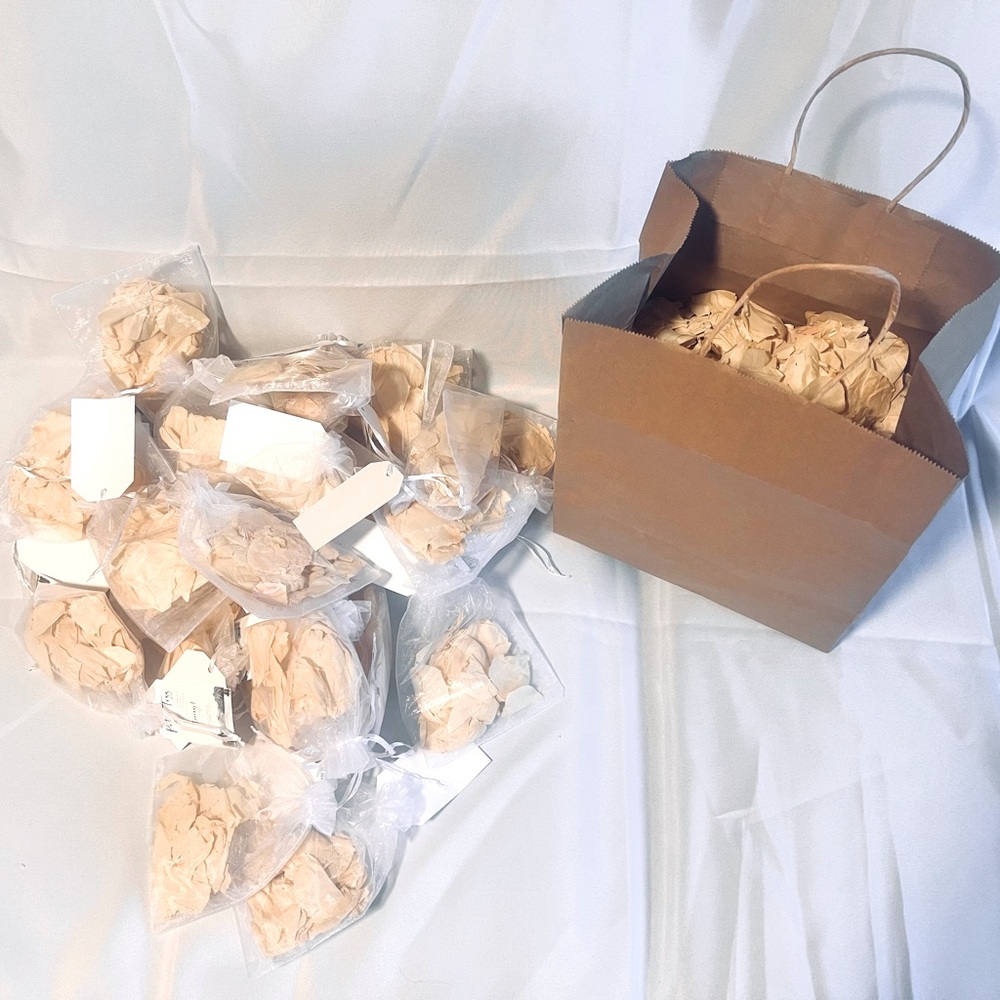 Real Freeze Dried Rose Flower Petals in Ivory - All Natural and Biodegradable